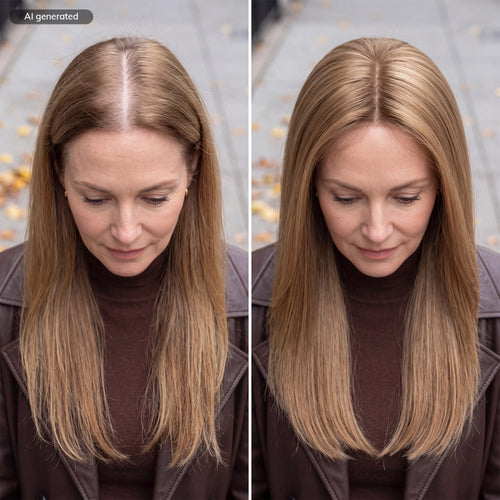 clip-in human hair topper her flow Clip Top - 8