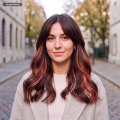 tape on human hair extensions STANDARD TAPE 3 CM - dusty red