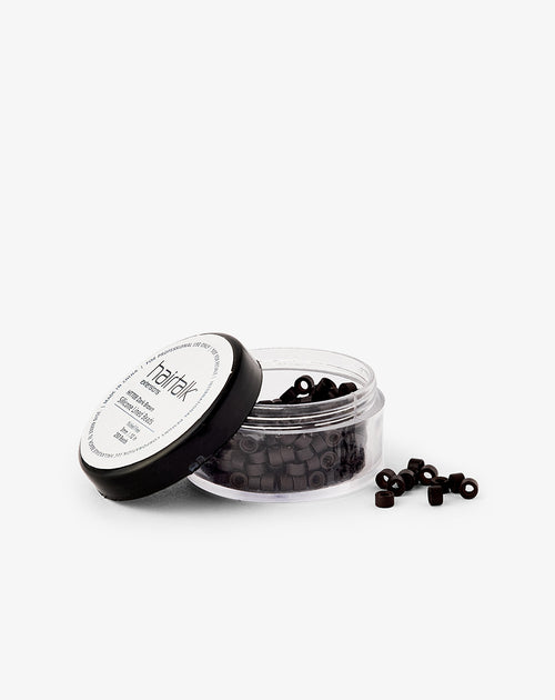 silicone lined beads for weft col. dark brown