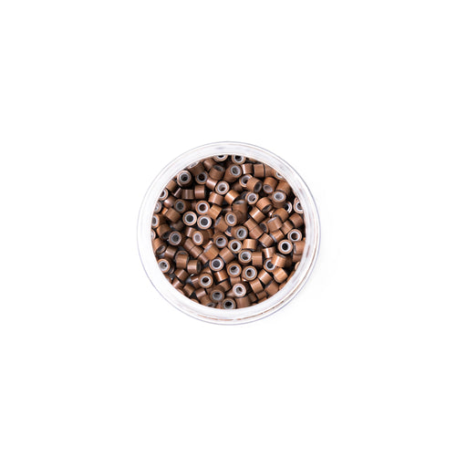 aluminium silikon mini pärlor (4x2x3) - nickel-fria - 250 st - bruna