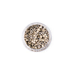 aluminum silicone beads (5x3x3) - nickel-free - 250 pcs. - light grey