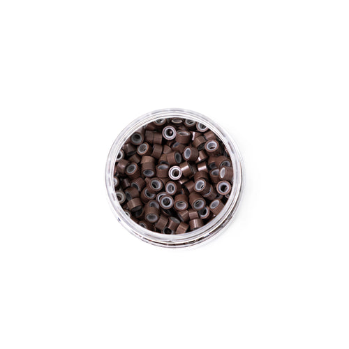 microringi z silikonem (5x3x3) - bez niklu - 250 szt. - medium brown