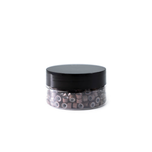 microringi z silikonem (5x3x3) - bez niklu - 250 szt. - medium brown