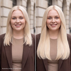 tape on human hair extensions her flow INVISIBLE TAPE 3 CM - platinum