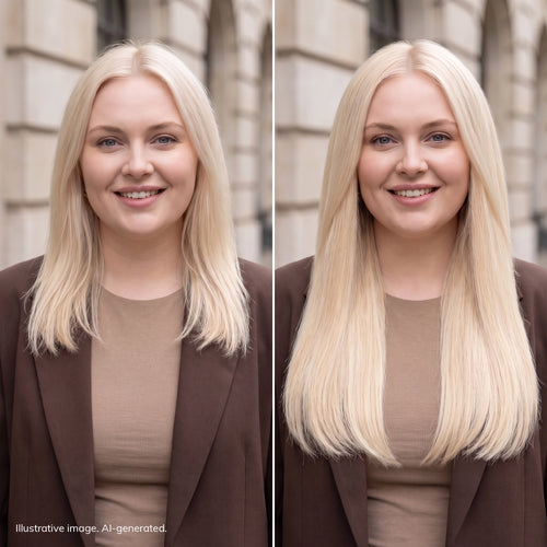 tape on natural human hair extensions her flow PRO TAPE 3 CM - color PLATINUM