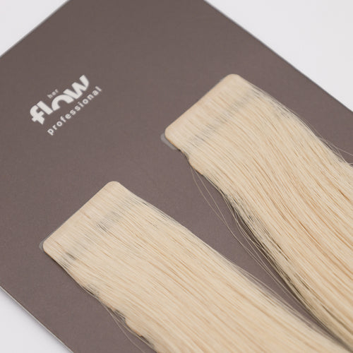 Her Flow Band auf natürlichen menschlichen Haarverlängerungen PRO TAPE 3 CM - Farbe PLATINUM
