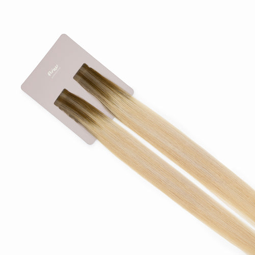 włosy naturalne doczepiane her flow tape on INVISIBLE TAPE 3 cm - rooted blonde balayage