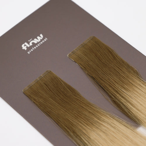 Her Flow Band auf natürliche menschliche Haarverlängerungen PRO TAPE 3 CM - Farbe ROOTED BLONDE