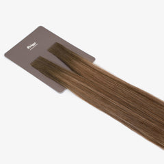 Her Flow Band auf natürliche menschliche Haarverlängerungen PRO TAPE 3 CM - Farbe ROOTED BROWN BALAYAGE