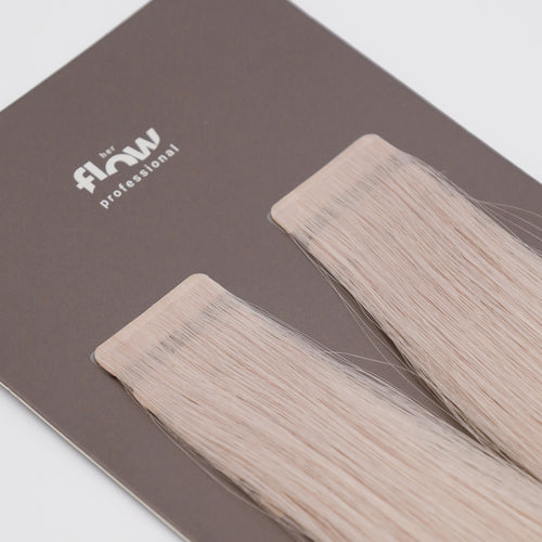 Her Flow Band auf natürliche menschliche Haarverlängerungen PRO TAPE 3 CM - Farbe SILBER