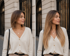 tape on natural human hair extensions her flow PRO TAPE 3 CM - color 8/22 OMBRE