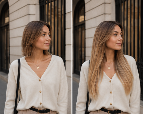 tape on natural human hair extensions her flow PRO TAPE 3 CM - color 8/22 OMBRE
