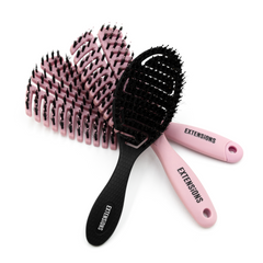 brushMe! brush with natural boar bristles - pink - large