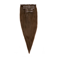 extendMe! seamless clip in human hair 180g - dark brown