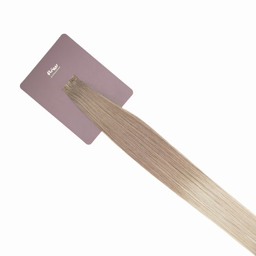 keratin human hair extensions her flow - light grey/platinum ombre