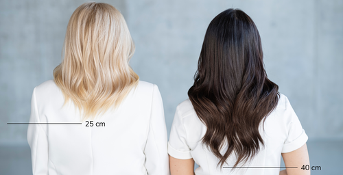 hairbands lengths presentation: 25cm and 40 cm