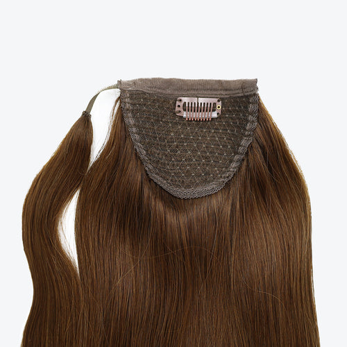 extendMe! human hair ponytail 120g - dark brown