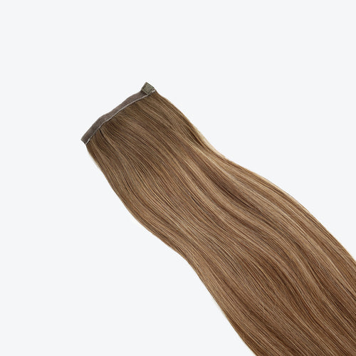 extendMe! Pferdeschwanz aus Echthaar, 120 g – braun balayage rooted