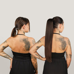 extendMe! human hair ponytail 120g - black