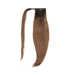 extendMe! human hair ponytail 120g - rooted brown balayage