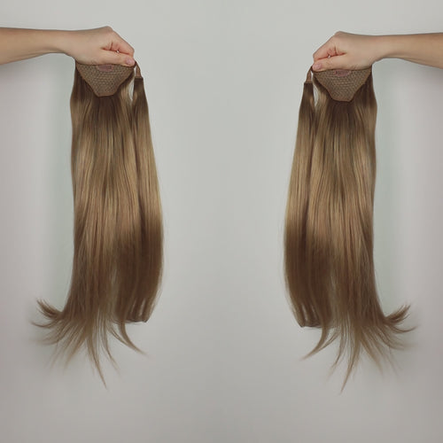 rabo de cavalo de cabelo humano 120g extendMe! - loiro natural