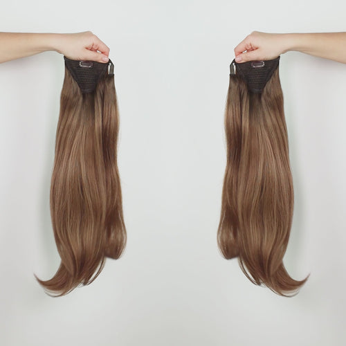 kucyk naturalny doczepiany 120g extendMe! - rooted brown balayage