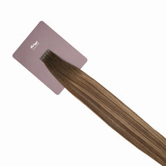 keratin human hair extensions her flow - rooted brown balayage